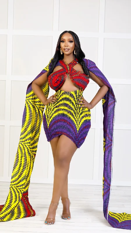 Imani African Print Mini Dress