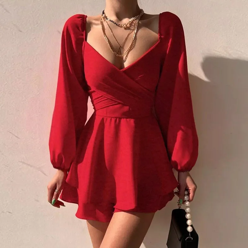 Scarlet Whisper Mini Dress