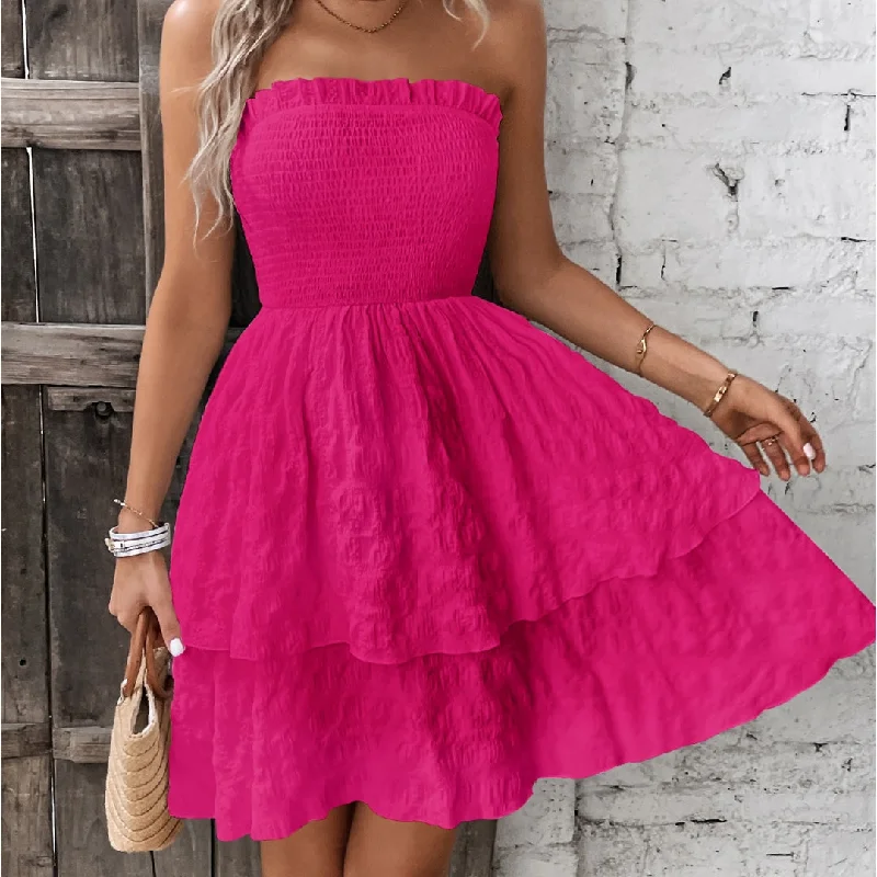 Sedona Strapless Tiered Mini Dress