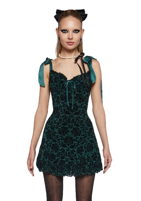 Wildflower Fables Mini Dress - Green