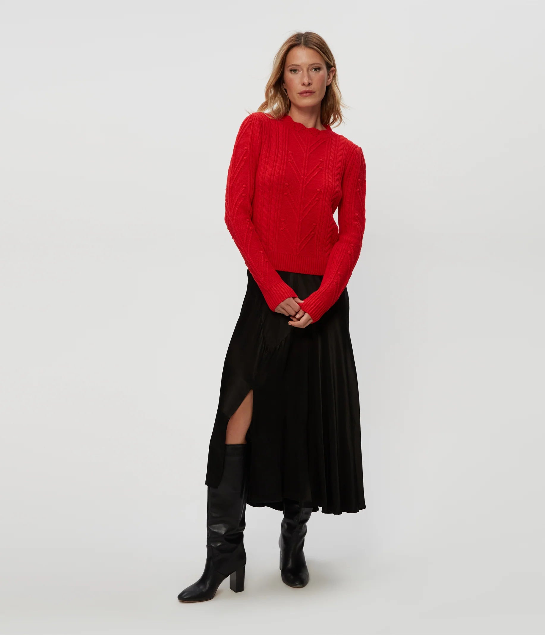 Pia Puff Sweater Neon Metallic Matte