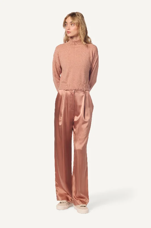 SABLE CASHMERE TURTLENECK SWEATER | DEEP APRICOT Zippered Front Buttoned Front Snap Front SABLE CASHMERE TURTLENECK SWEATER | DEEP APRICOT Zippered Front Buttoned Front Snap Front