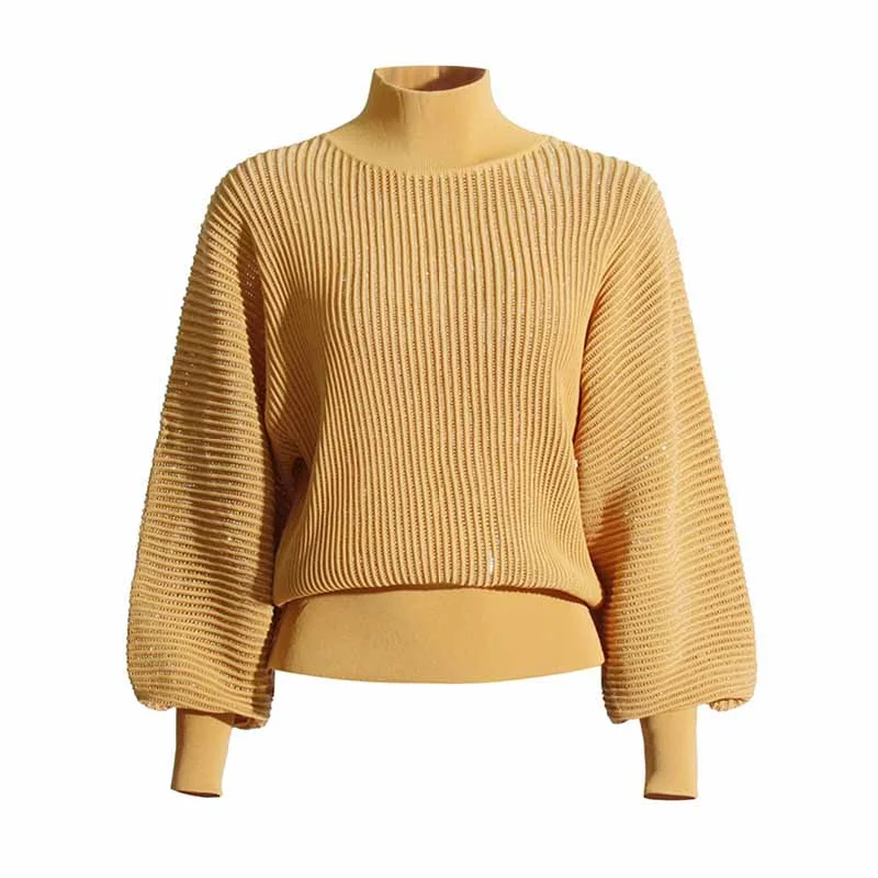Women Stand Collar Lantern Sleeve Sweater Faux Fur Fabric Real Fur Fabric Shearling Fabric Women Stand Collar Lantern Sleeve Sweater Faux Fur Fabric Real Fur Fabric Shearling Fabric