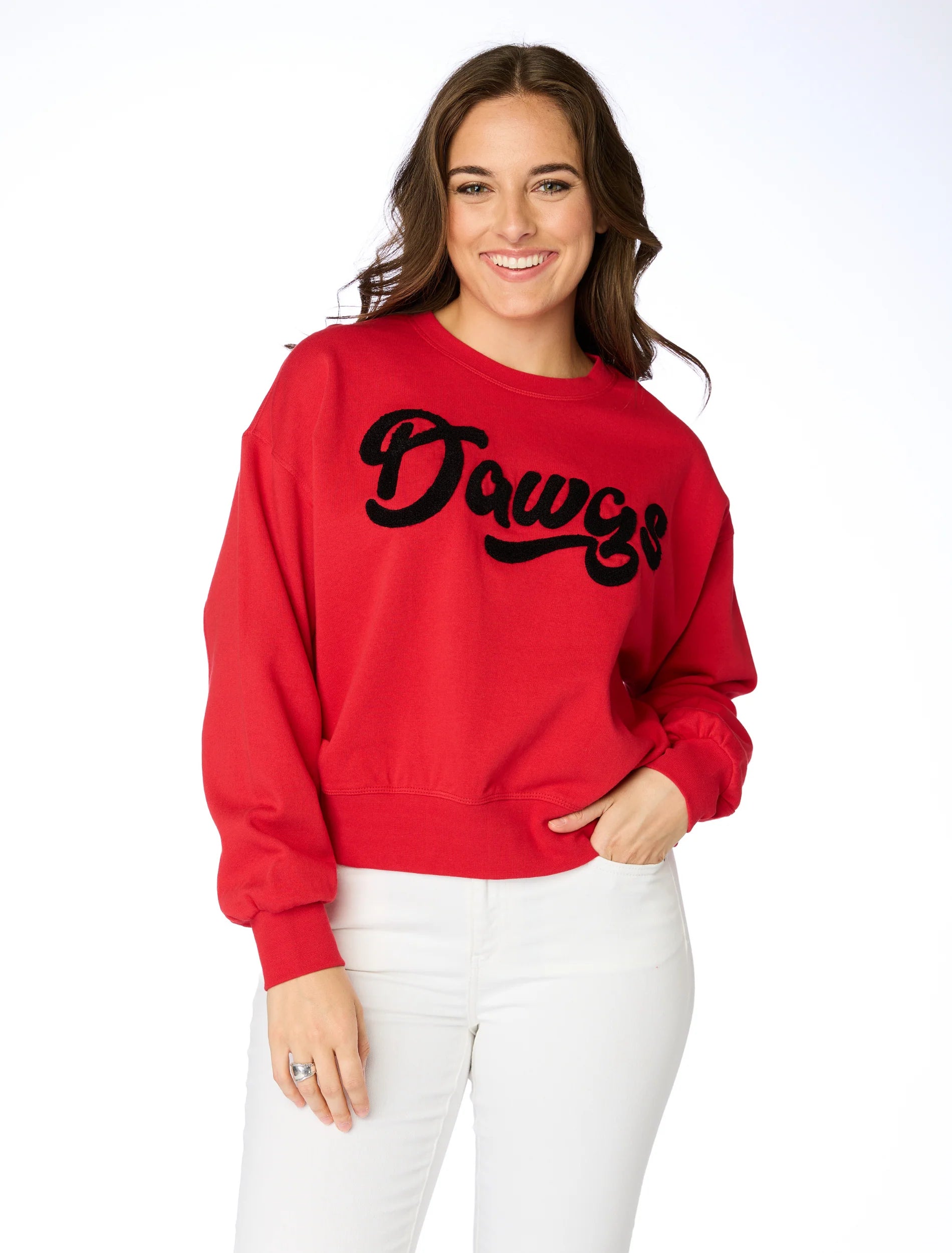 Stewart Simmons The Dawgs Varsity Sweatshirt Hoodie with Front Slit Layering Stylish Stewart Simmons The Dawgs Varsity Sweatshirt Hoodie with Front Slit Layering Stylish