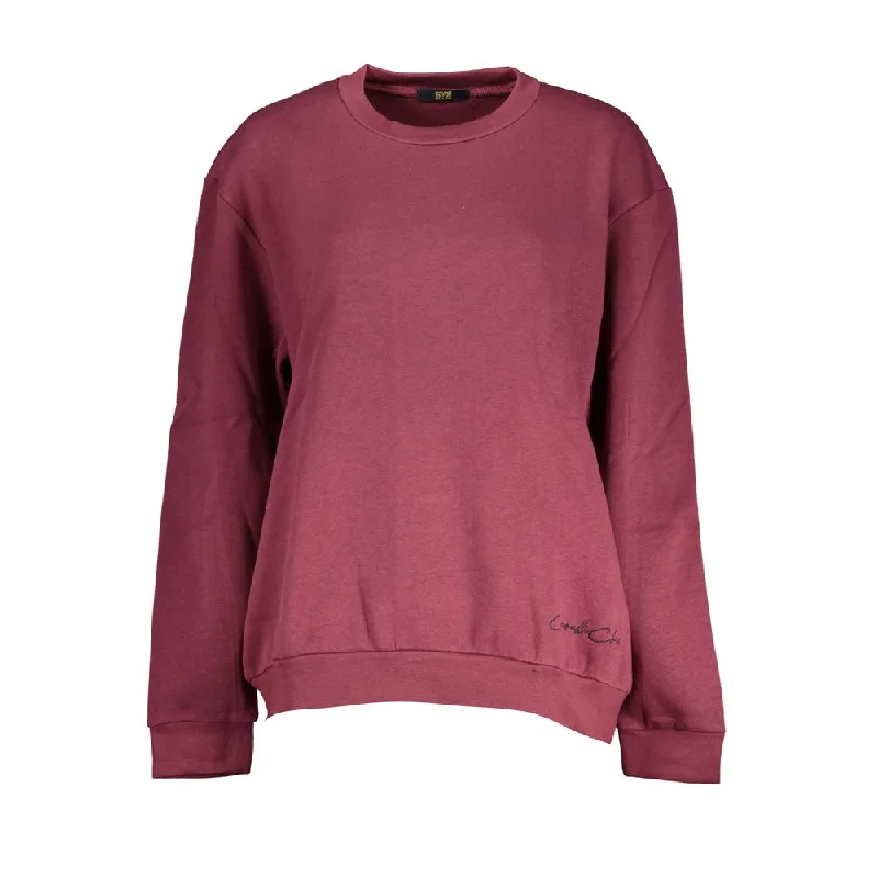 Cavalli Class Elegant Fleece Crew Neck Sweatshirt Hoodie with High Neck Warm Protective Cavalli Class Elegant Fleece Crew Neck Sweatshirt Hoodie with High Neck Warm Protective