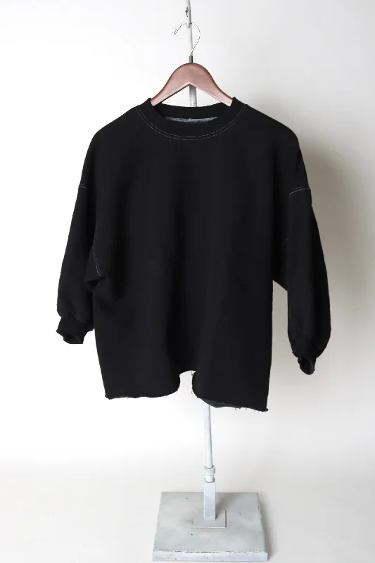 Fond Sweatshirt - Charcoal Hoodie Crop Top Short Trendy