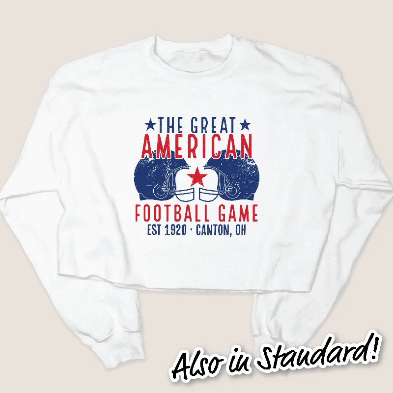 Football Shirt Sweatshirt - Great American Football Game Hoodie with Hem Patch Decorative Personalized Football Shirt Sweatshirt - Great American Football Game Hoodie with Hem Patch Decorative Personalized