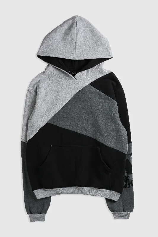 Rework Adidas Patchwork Sweatshirt - S Hoodie with Zipper Versatile Modern