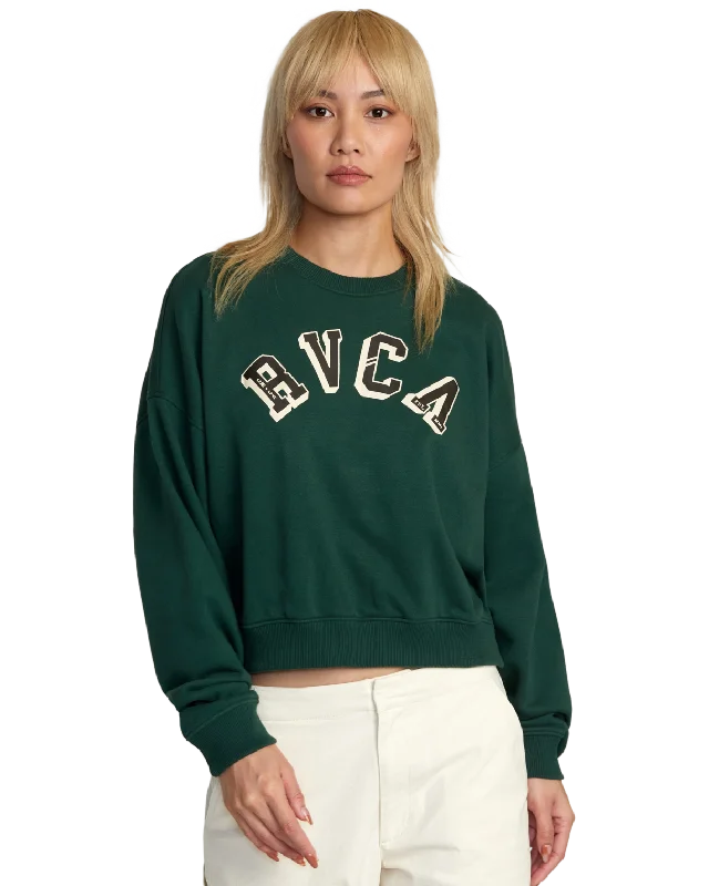 Ivy League Sweatshirt in Pine Needle Hoodie with Elastic Waist Stretchable Comfortable