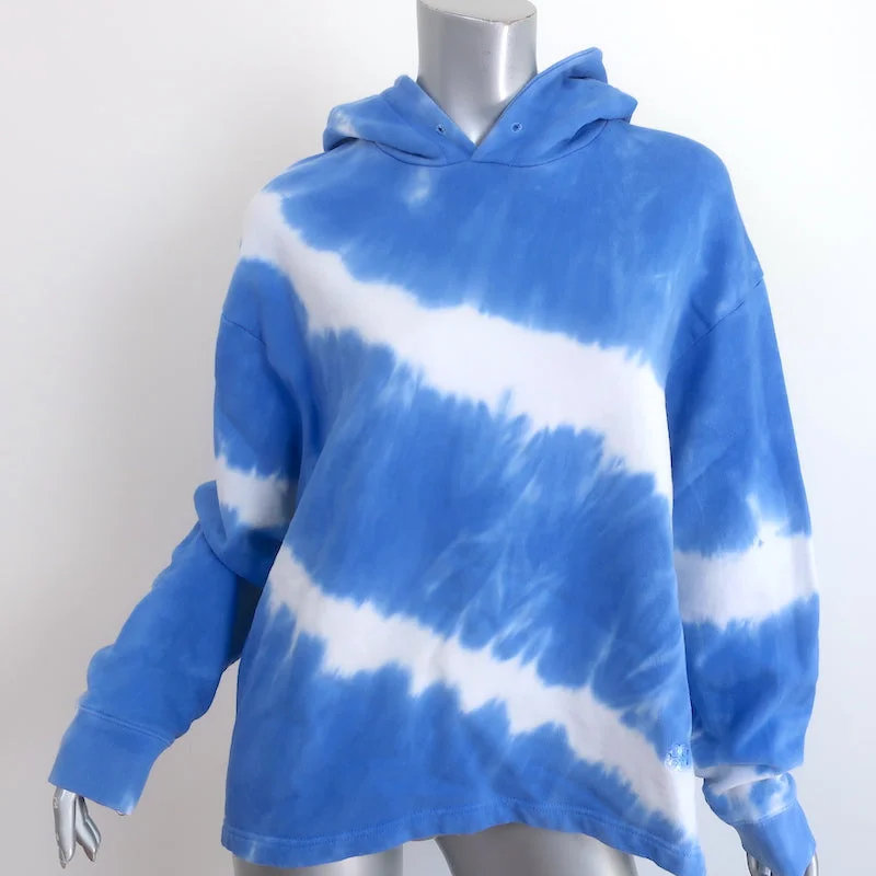 Tory Burch Tory Sport Tie Dye Hoodie Sweatshirt Blue Cotton Size Small Hoodie with Slim Fit Tailored Modern Tory Burch Tory Sport Tie Dye Hoodie Sweatshirt Blue Cotton Size Small Hoodie with Slim Fit Tailored Modern