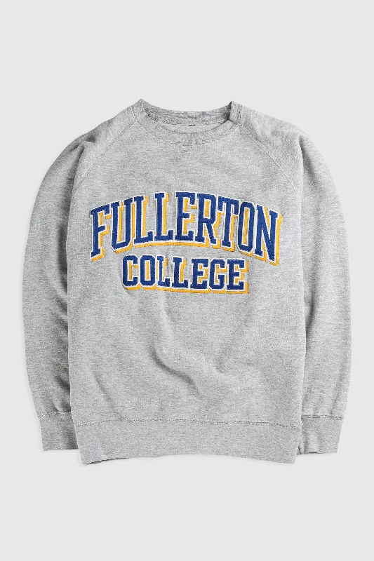Vintage Fullerton State Sweatshirt Hoodie with Neon Bright Vibrant