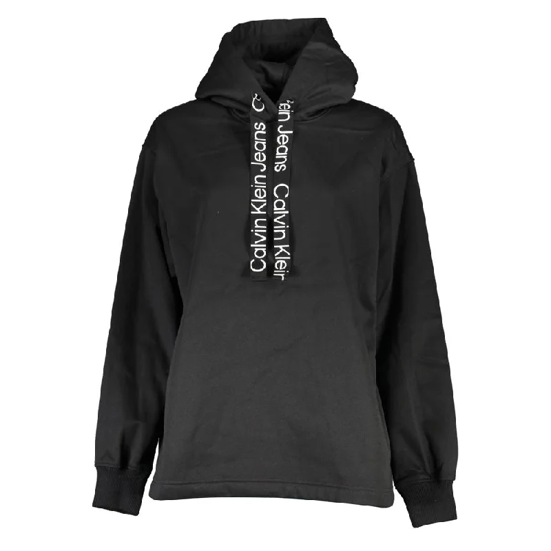 Calvin Klein Elegant Long Sleeve Fleece Hooded Sweatshirt Hoodie with Raw Hem Edgy Unfinished Calvin Klein Elegant Long Sleeve Fleece Hooded Sweatshirt Hoodie with Raw Hem Edgy Unfinished