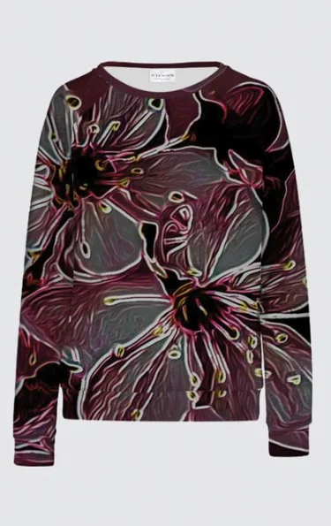 Floral Embosses: Pictorial Cherry Blossoms 01-04 Designer Mosa Sweatshirt Hoodie Jacket Zipper Layering Floral Embosses: Pictorial Cherry Blossoms 01-04 Designer Mosa Sweatshirt Hoodie Jacket Zipper Layering