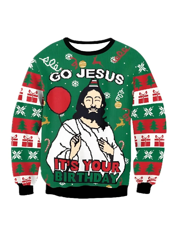 Funny Ugly Christmas Sweaters Jumpers Holiday Party Xmas Sweatshirts Hoodie with Hem Detail Decorative Unique Funny Ugly Christmas Sweaters Jumpers Holiday Party Xmas Sweatshirts Hoodie with Hem Detail Decorative Unique