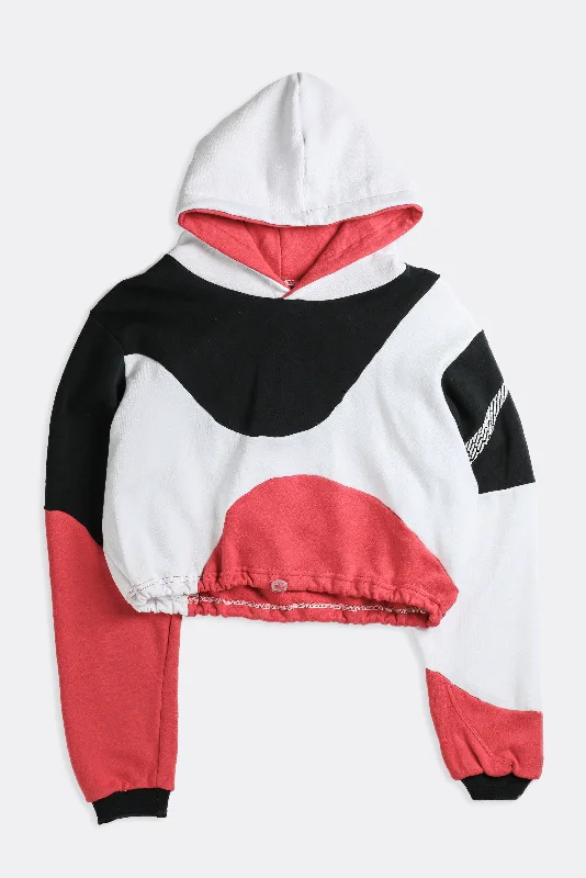 Rework Nike Wave Crop Sweatshirt - XS Hoodie with Elastic Waist Stretchable Comfortable Rework Nike Wave Crop Sweatshirt - XS Hoodie with Elastic Waist Stretchable Comfortable