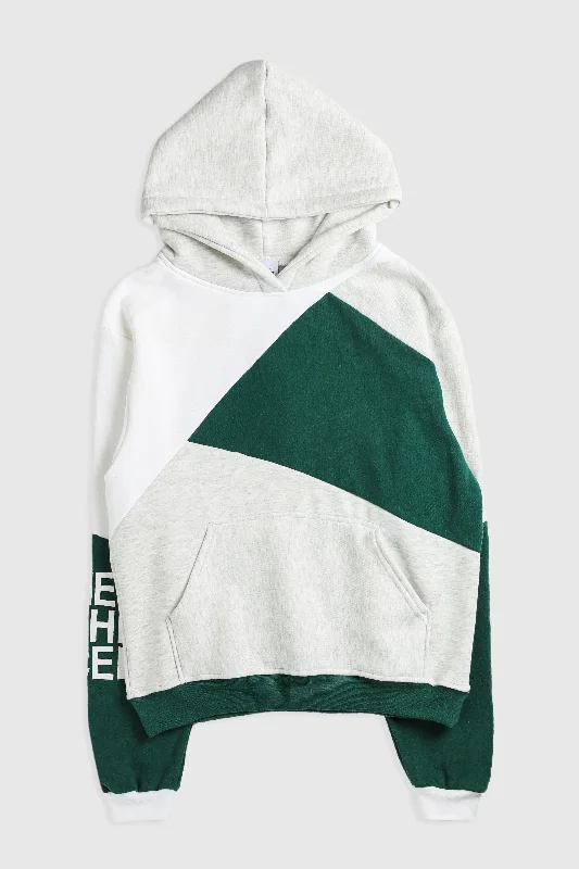 Rework North Face Patchwork Sweatshirt - S Hoodie with Velcro Closure Adjustable Secure Rework North Face Patchwork Sweatshirt - S Hoodie with Velcro Closure Adjustable Secure
