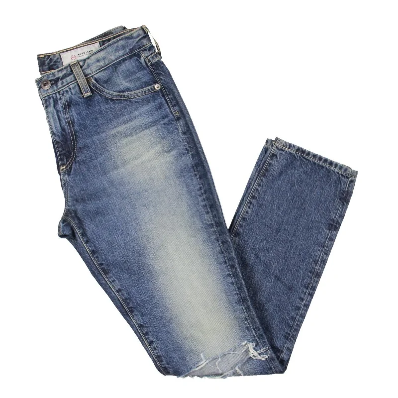Adriano Goldschmied Womens Mid Rise Medium Wash Cigarette Jeans Fashionable Raw Hemmed Jeans Adriano Goldschmied Womens Mid Rise Medium Wash Cigarette Jeans Fashionable Raw Hemmed Jeans