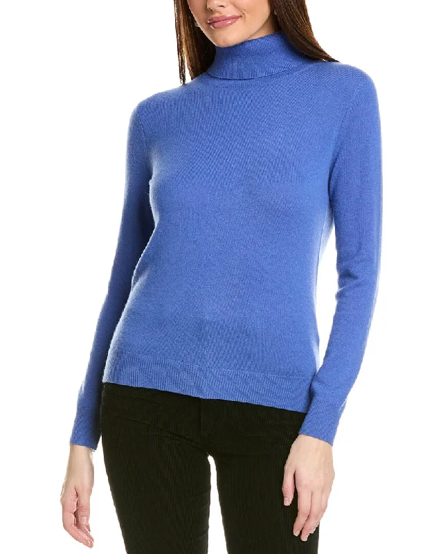 Amicale Cashmere Basic Turtleneck Cashmere Sweater