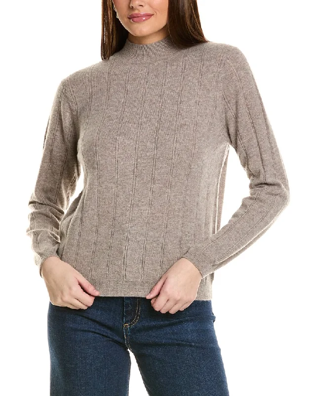 Amicale Cashmere Wide Rib Cashmere Sweater