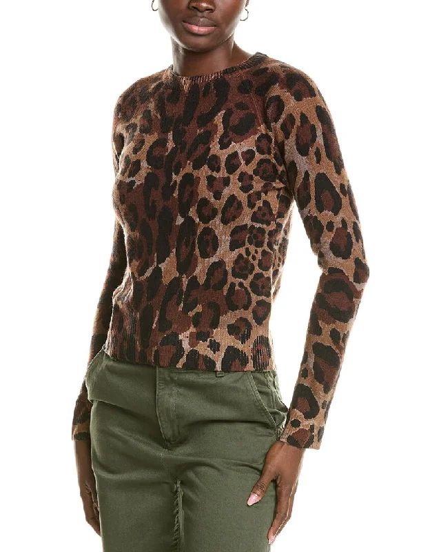 Brodie Cashmere Wool & Cashmere-Blend Printed Leopard Jumper