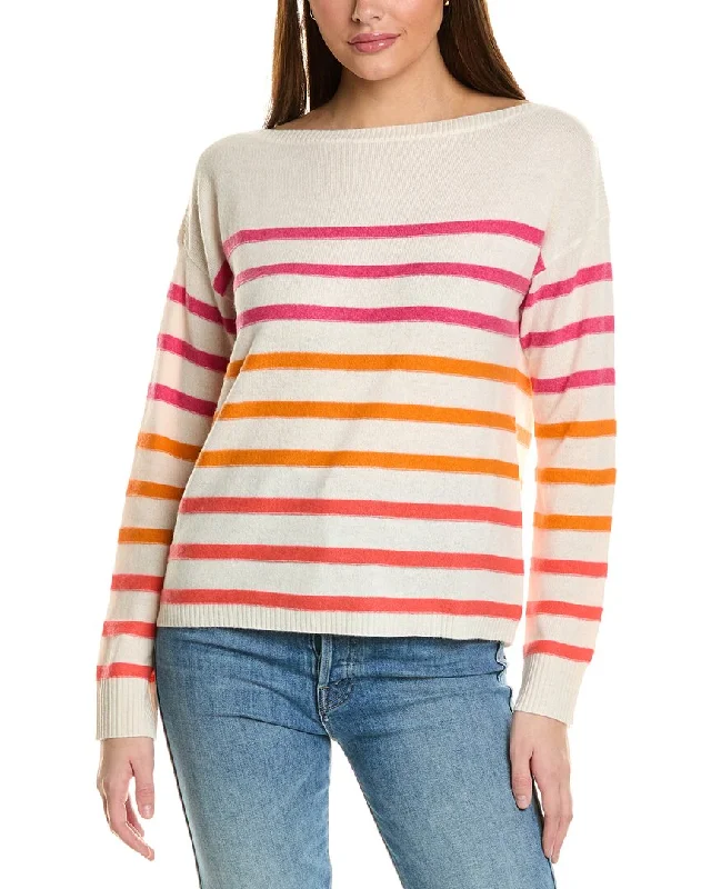 Collaboration Courtney Raised Stripe Cashmere Sweater