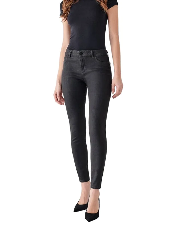 DL1961 Women's Pewter Florence Ankle Mid Rise Instasculpt Skinny Jeans NWT Stylish Paperbag Waist Denim DL1961 Women's Pewter Florence Ankle Mid Rise Instasculpt Skinny Jeans NWT Stylish Paperbag Waist Denim