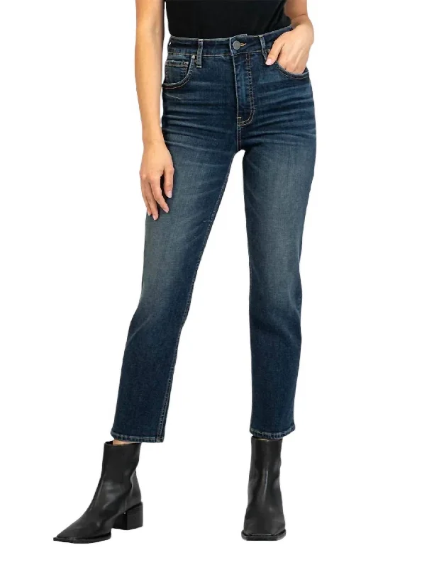 Elizabeth High Rise Straight Leg Jean In Resounding