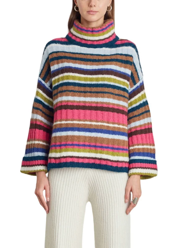 Esme Stripe Sweater In Multi Color