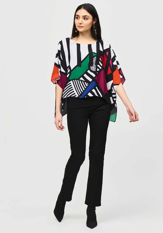 Joseph Ribkoff Abstract Print Blouse, Black