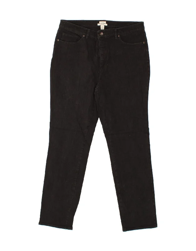 L.L.BEAN Womens Classic Fit Slim Jeans US 18 2XL W38 L31 Black Cotton Stylish High-Waisted Denim L.L.BEAN Womens Classic Fit Slim Jeans US 18 2XL W38 L31 Black Cotton Stylish High-Waisted Denim