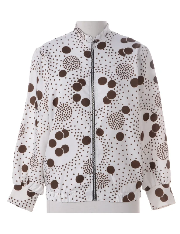 Label Blouse Polka Dots Bomber