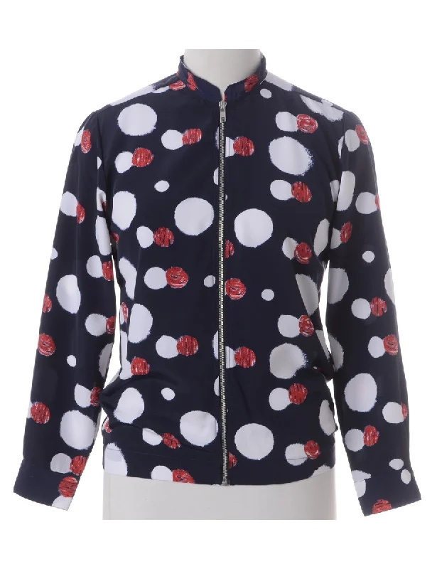 Label Blouse Polka Dots Bomber