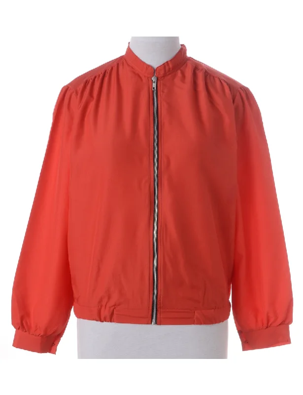 Label Blouse Red Bomber