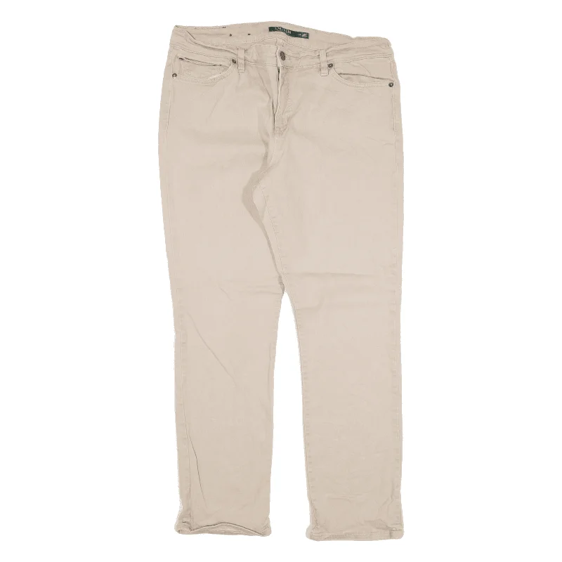 LAUREN RALPH LAUREN Jeans Beige Denim Slim Straight Womens W32 L27 Trendy Skinny Fit Jeans LAUREN RALPH LAUREN Jeans Beige Denim Slim Straight Womens W32 L27 Trendy Skinny Fit Jeans