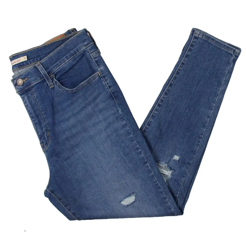 Levi Strauss & Co. Womens 720 Destroyed High Rise Skinny Crop Jeans Trendy Classic Fit Jeans Levi Strauss & Co. Womens 720 Destroyed High Rise Skinny Crop Jeans Trendy Classic Fit Jeans
