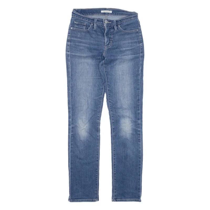 LEVI'S 312 Distressed Jeans Blue Denim Slim Straight Womens W26 L29 Stylish Plus Size Denim Jeans LEVI'S 312 Distressed Jeans Blue Denim Slim Straight Womens W26 L29 Stylish Plus Size Denim Jeans