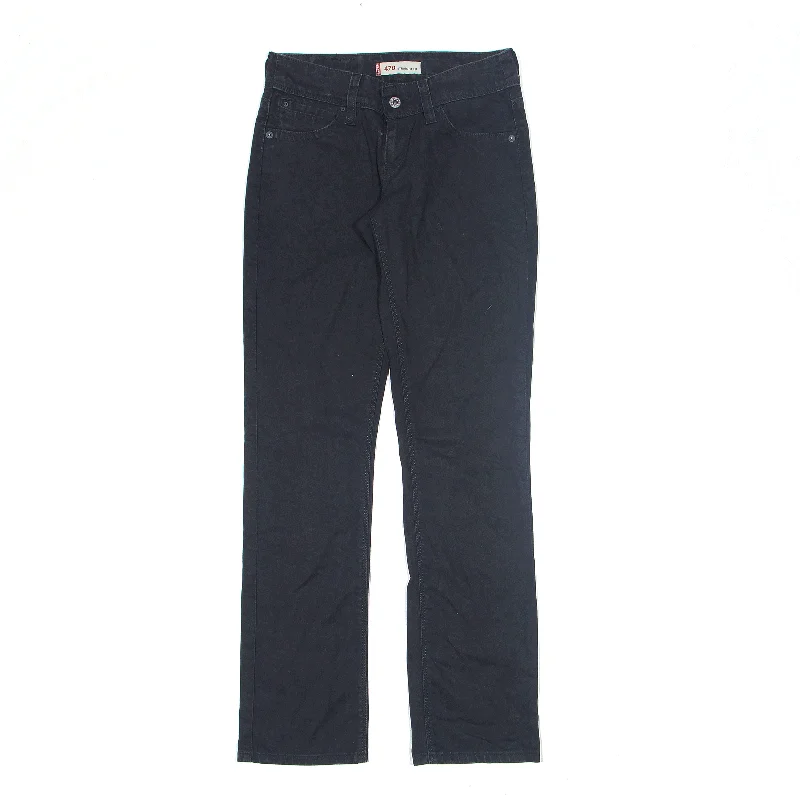 LEVI'S 470 Jeans Black Denim Regular Straight Womens W28 L30 Cozy Tencel Blend Denim Jeans LEVI'S 470 Jeans Black Denim Regular Straight Womens W28 L30 Cozy Tencel Blend Denim Jeans