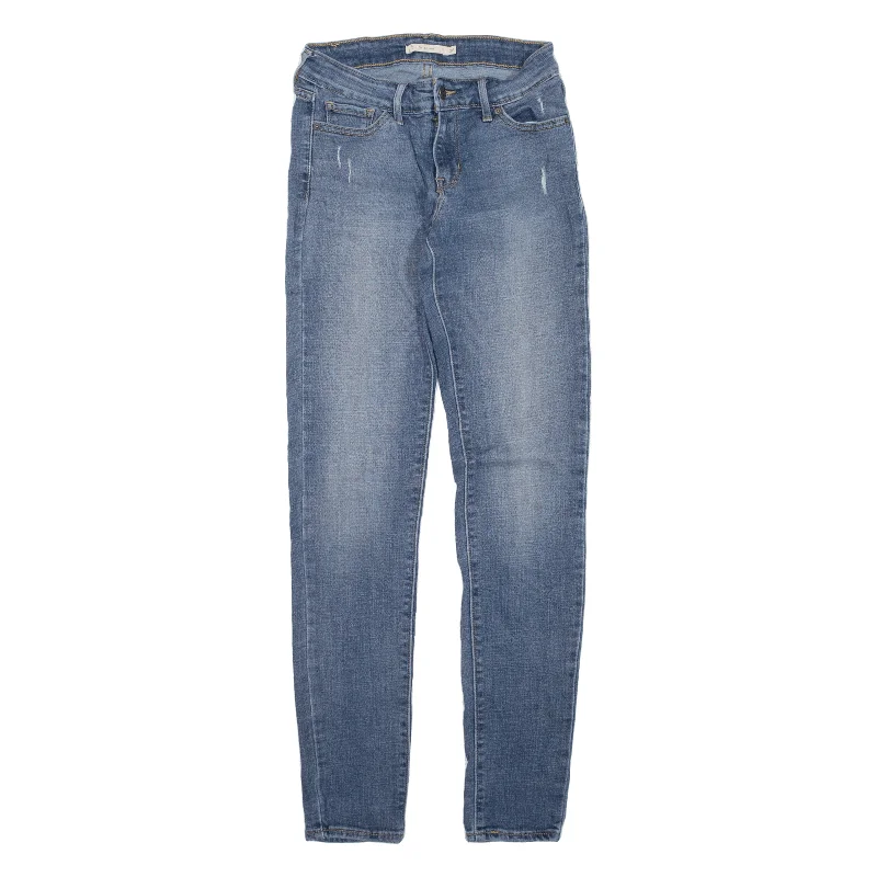 LEVI'S 711 Distressed Jeans Blue Denim Slim Skinny Womens W26 L32 Classic Black Denim Jeans LEVI'S 711 Distressed Jeans Blue Denim Slim Skinny Womens W26 L32 Classic Black Denim Jeans