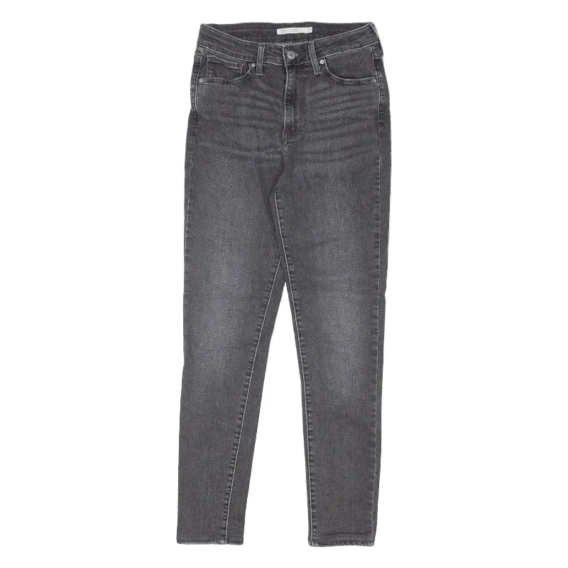LEVI'S 721 High Rise Jeans Grey Denim Slim Skinny Stone Wash Womens W25 L28 Casual Wide-Legged Denim Jeans LEVI'S 721 High Rise Jeans Grey Denim Slim Skinny Stone Wash Womens W25 L28 Casual Wide-Legged Denim Jeans