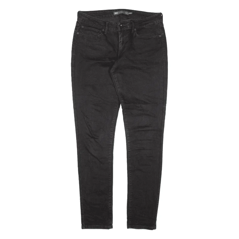 LEVI'S Mid Rise Jeans Black Denim Slim Skinny Womens W30 L31 Elegant Tapered Leg Denim LEVI'S Mid Rise Jeans Black Denim Slim Skinny Womens W30 L31 Elegant Tapered Leg Denim