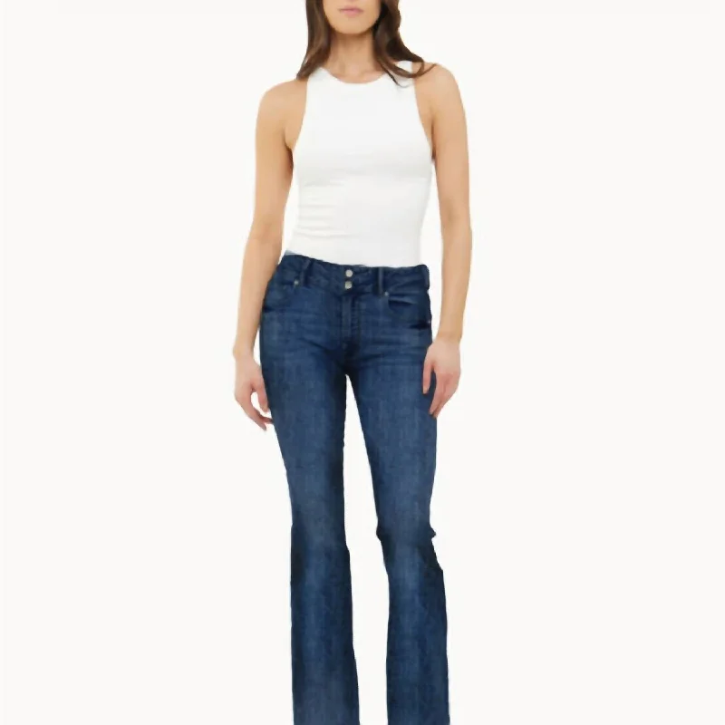 Mid Rise Wide Leg Jeans In Current