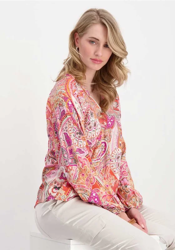 Monai Paisley Pattern Blouse, Pink