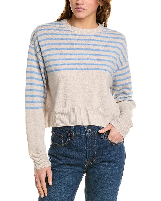 Monrow Stripe Wool & Cashmere-Blend Sweater