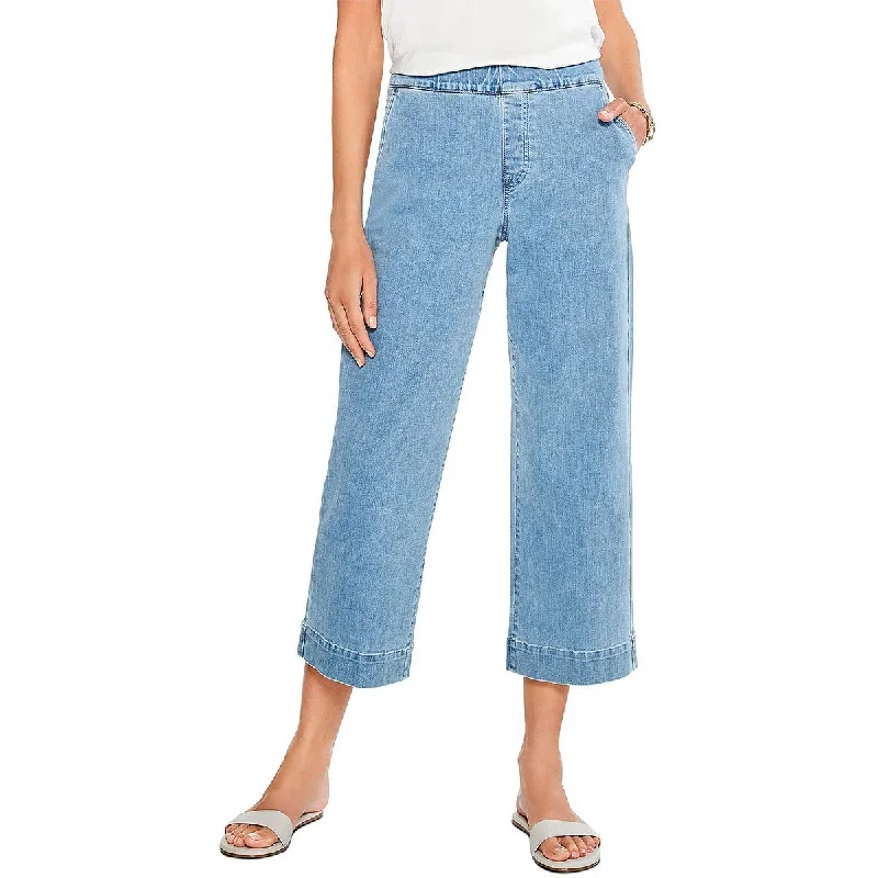 Nic + Zoe Womens Denim Stretch Wide Leg Jeans Trendy Vintage Denim Jeans