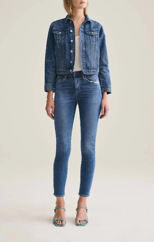 Sophie Mid Rise Ankle Jean In Tame Classic Button Fly Jeans