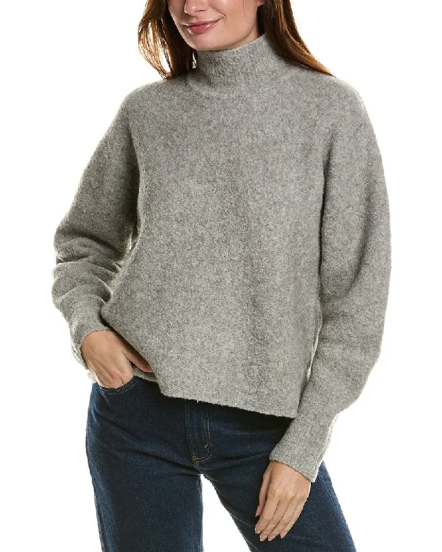 Theory Cozy Boucle Wool & Yak-Blend Sweater