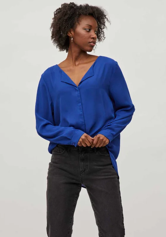 Vila Lucy Lightweight Blouse, Mazarine Blue