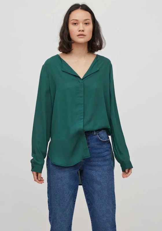 Vila Lucy Lightweight Blouse, Pineneedle