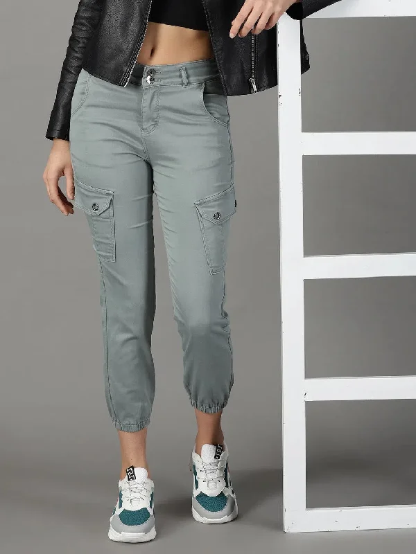 Women's Grey Solid Jogger Denim Jeans-IM-10276-Grey Casual High-Waisted Bootcut Jeans Women's Grey Solid Jogger Denim Jeans-IM-10276-Grey Casual High-Waisted Bootcut Jeans
