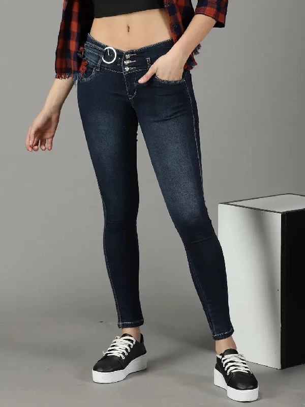 Women's Navy Blue Solid Skinny Fit Denim Jeans-CR-7946-Navyblue Cozy Relaxed Fit Denim Jeans Women's Navy Blue Solid Skinny Fit Denim Jeans-CR-7946-Navyblue Cozy Relaxed Fit Denim Jeans